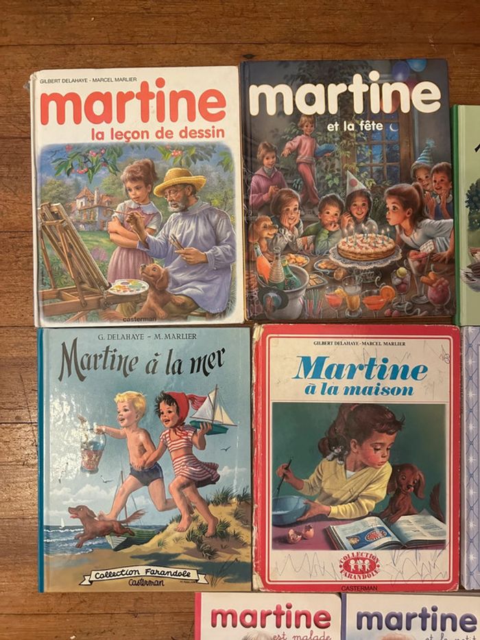 Lot vintage de 8 livres albums Martine anciens Casterman Farandole collection Gilbert Delahaye - photo numéro 2