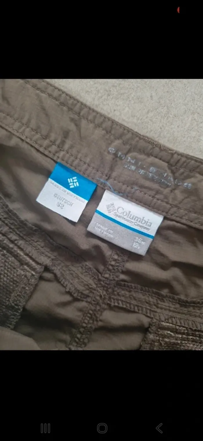 Short cargo randonnée  kaki Colombia vintage xxl très bon état - photo numéro 6