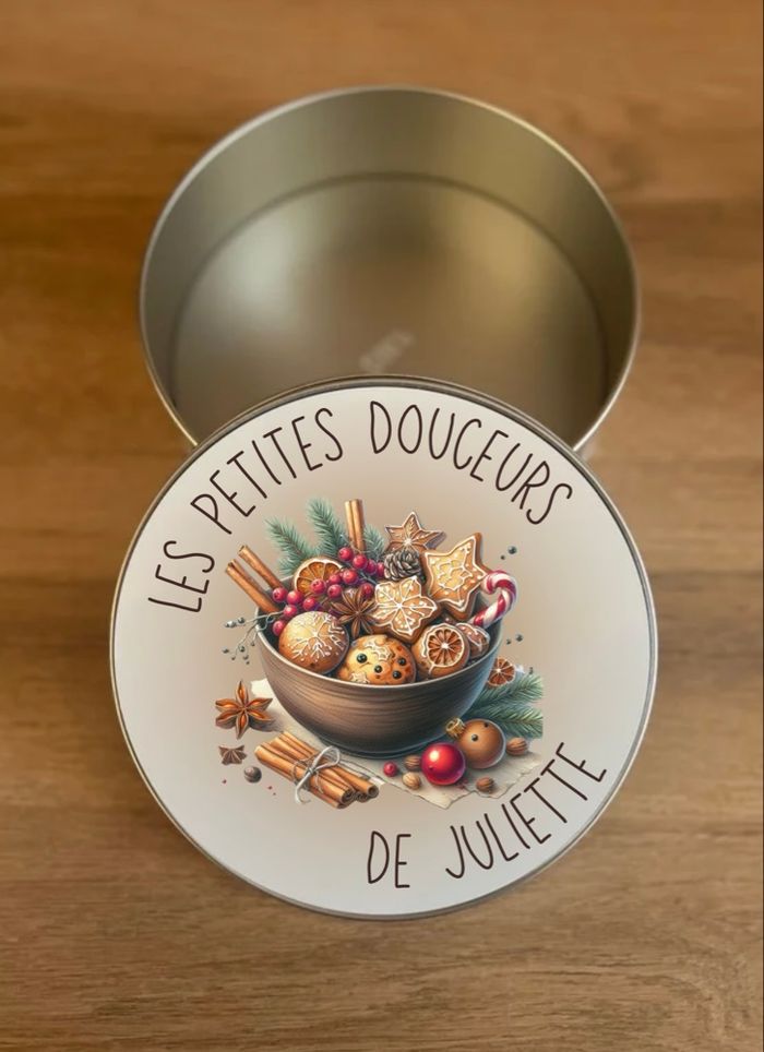 Boîte à biscuits/sablés/gâteaux/chocolats/bonbons personnalisée