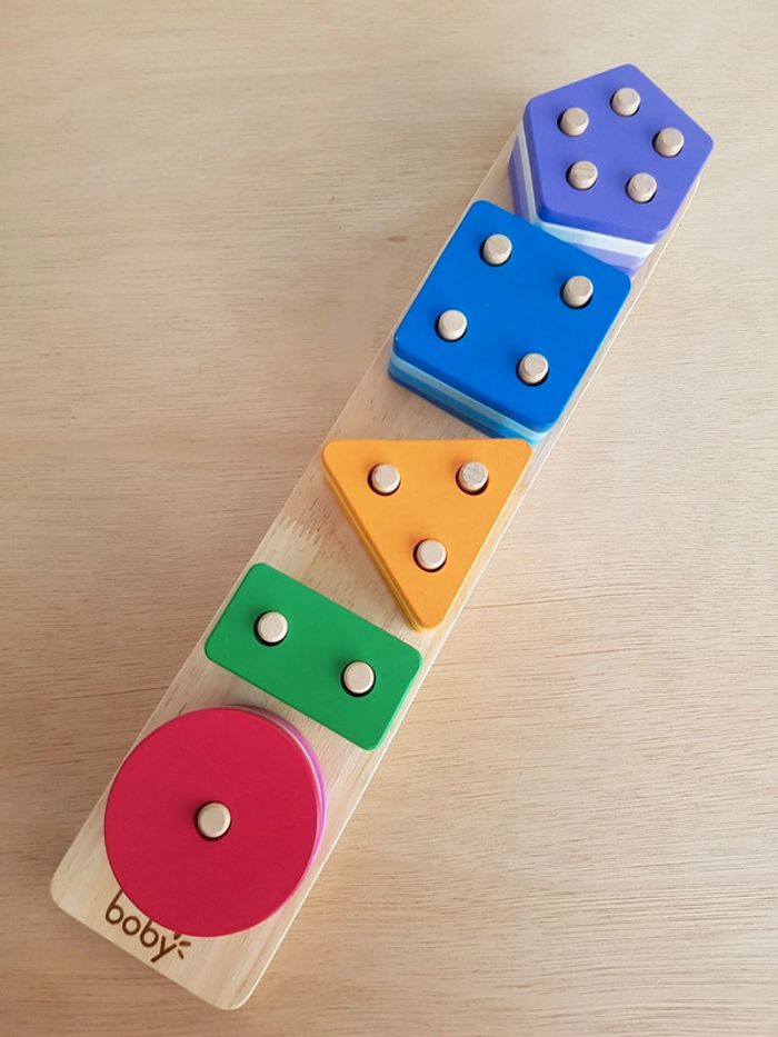 Boby puzzle encastrement bois formes et couleurs - photo numéro 17