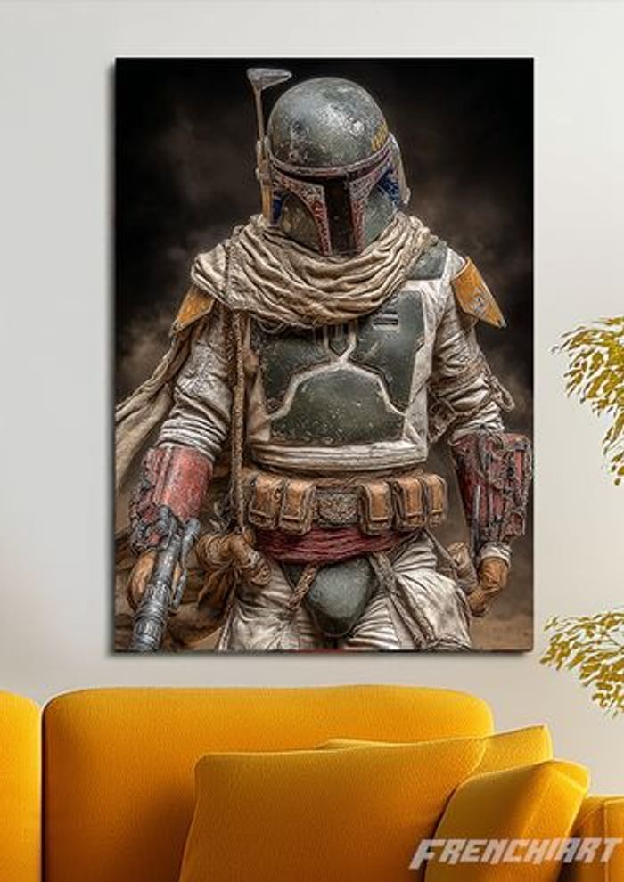 Poster métallique 30cm x 42cm Boba Starwars + aimant mural fourni. - photo numéro 2