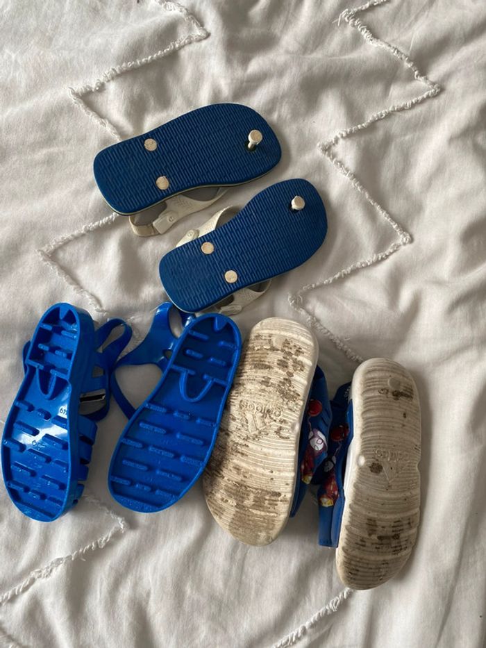Lot de 3 paire de sandalette ,claquette garçon 25/26 - photo numéro 8