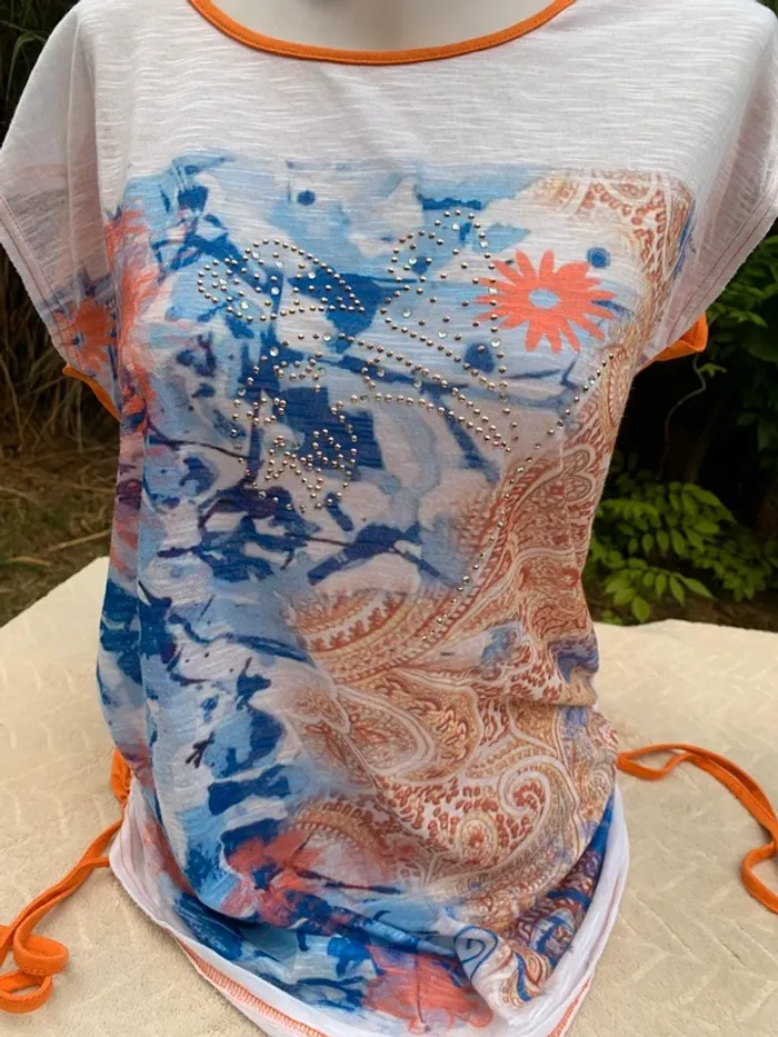 TEE shirt vintage sym taille 44 manches courtes - photo numéro 3