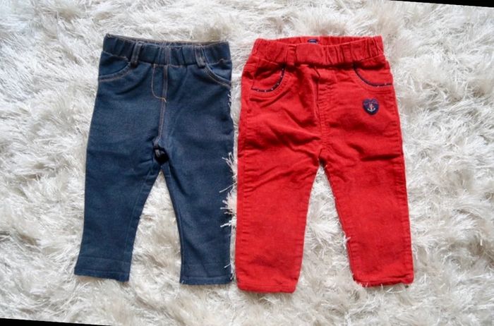 Lot de 2 pantalons 9 mois très bon état