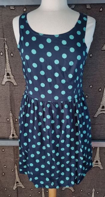 Robe à pois sans manches taille M