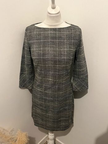 Robe grise à carreaux H&M M neuve