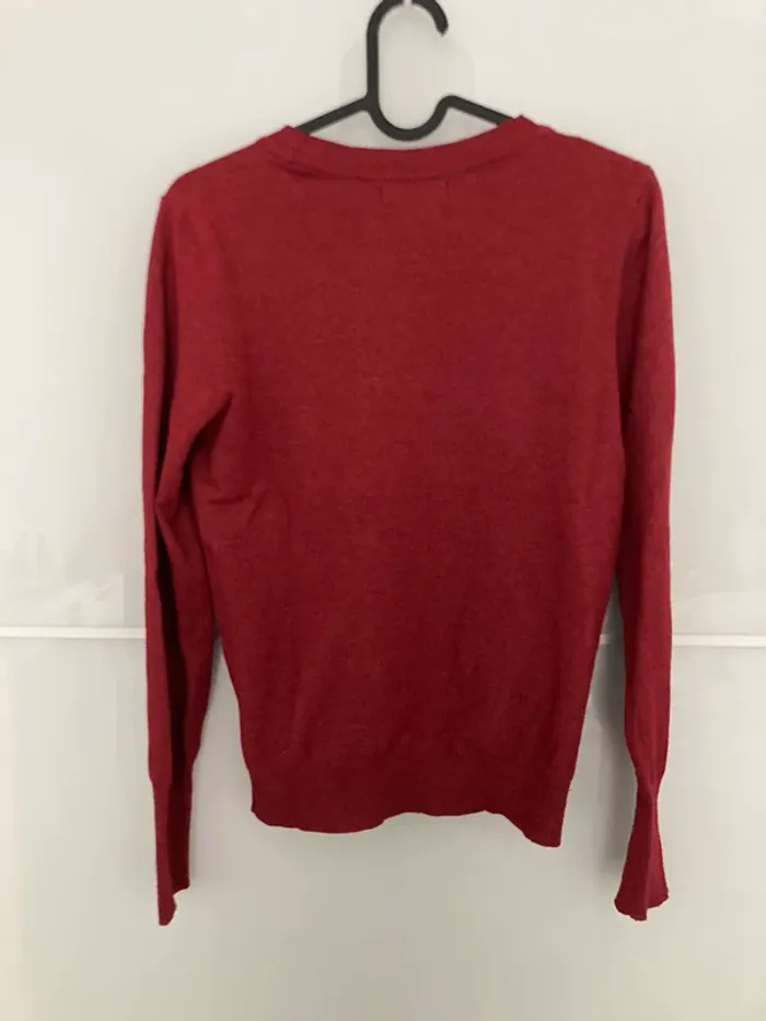 Pull fin rouge bordeau - photo numéro 4