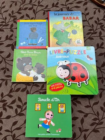 5 livres cartonnés pour bébé
