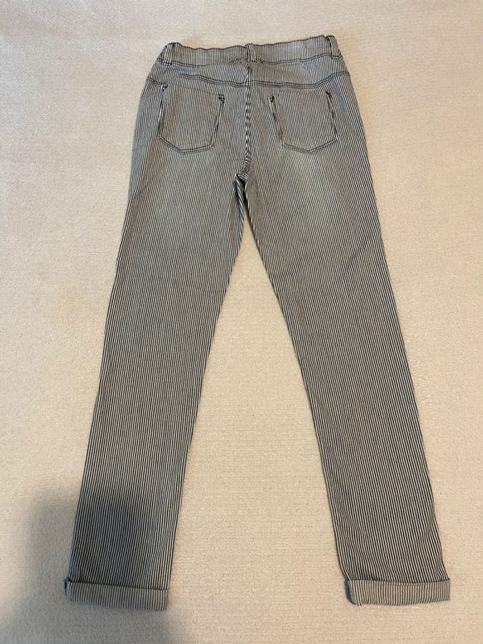 Jeans à rayures blanc et bleu - Orchetsra - 8 ans - photo numéro 3