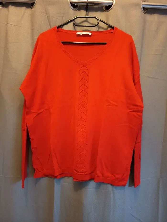 Pull fin orange Promod
