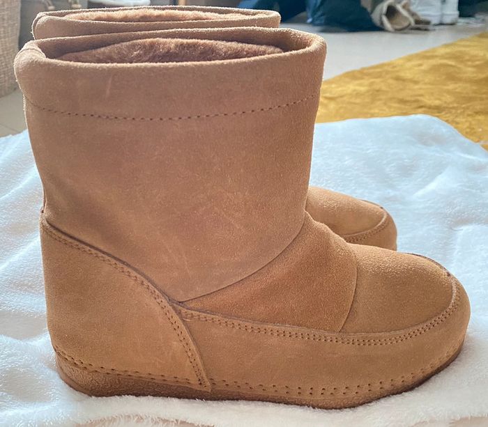 Bottines En Suédine Fourrée Très Chaude pointure  36-37 - photo numéro 2