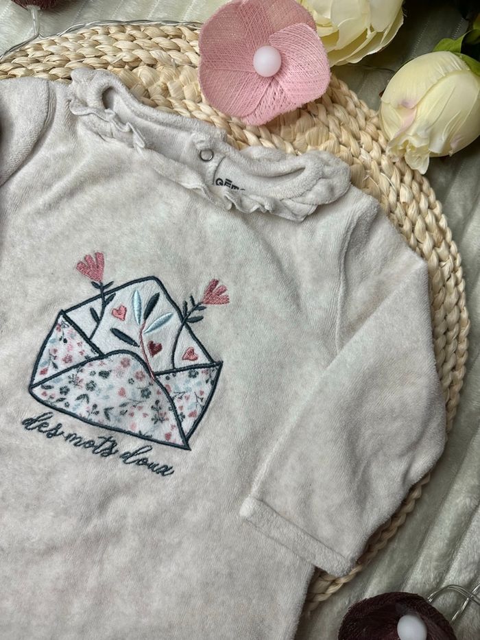 Pyjama Gémo 9 mois en velours - photo numéro 2