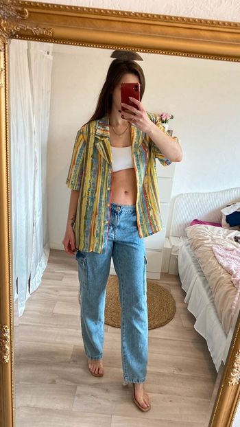 Chemise multicolore manches courte rétro