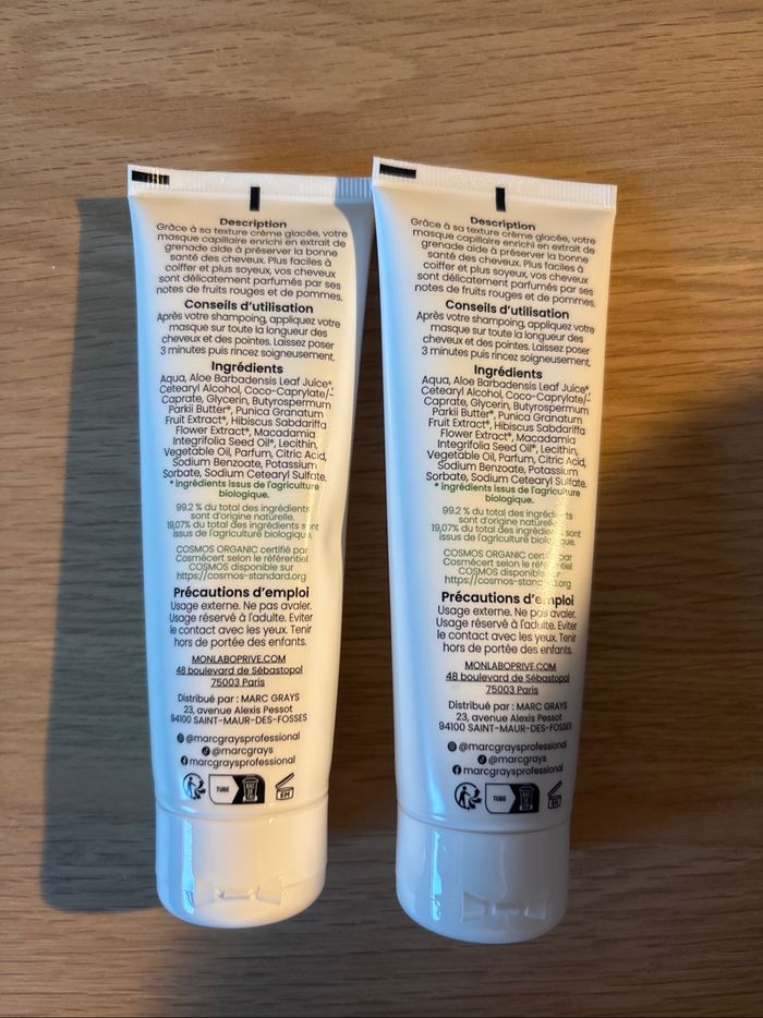 Duo Masques Capillaires Marc Grays – Fruits Rouges & Pommes - photo numéro 2