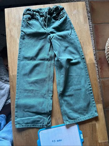 Jean Wide leg Kiabi vert 10 ans tbe