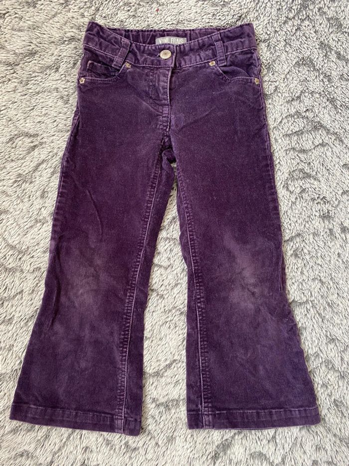 Pantalon en velours violet - 3 ans