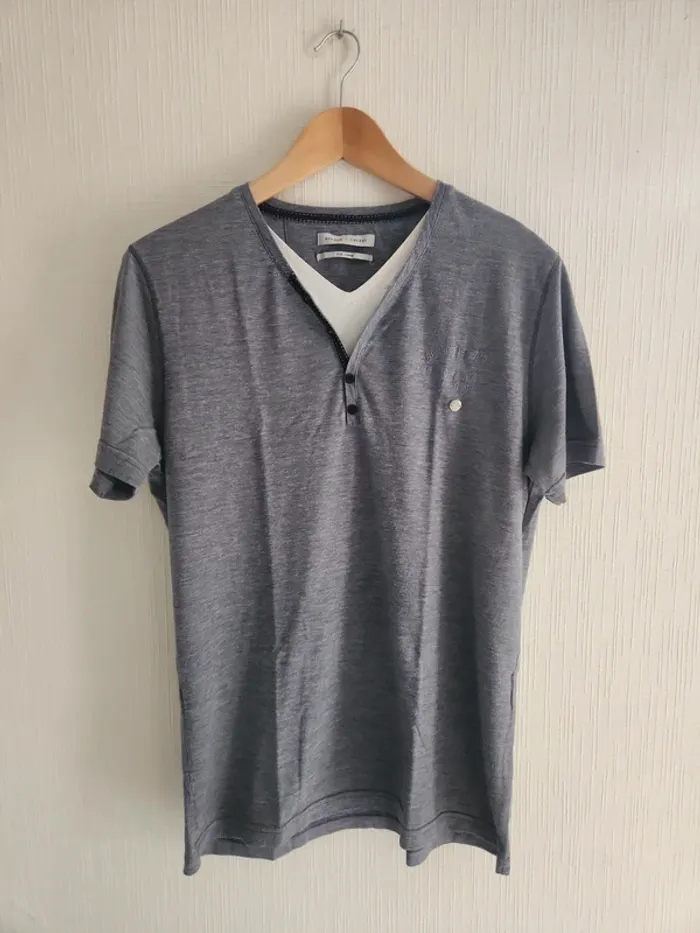 Tee-shirt manches courtes Benson & Cherry gris L