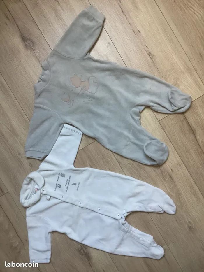 Lot 5 pyjamas velours fille 3m - photo numéro 3