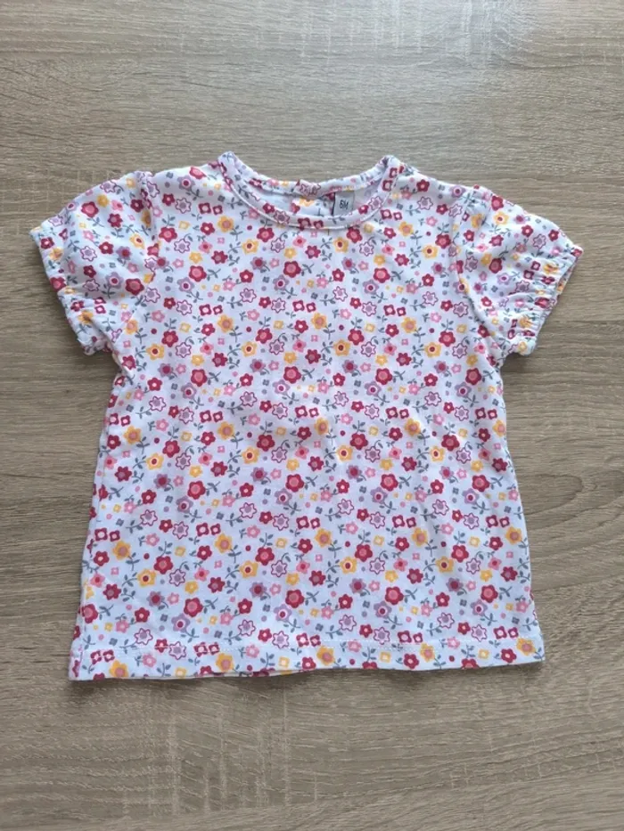 Tee shirt fleuri plus 6 mois