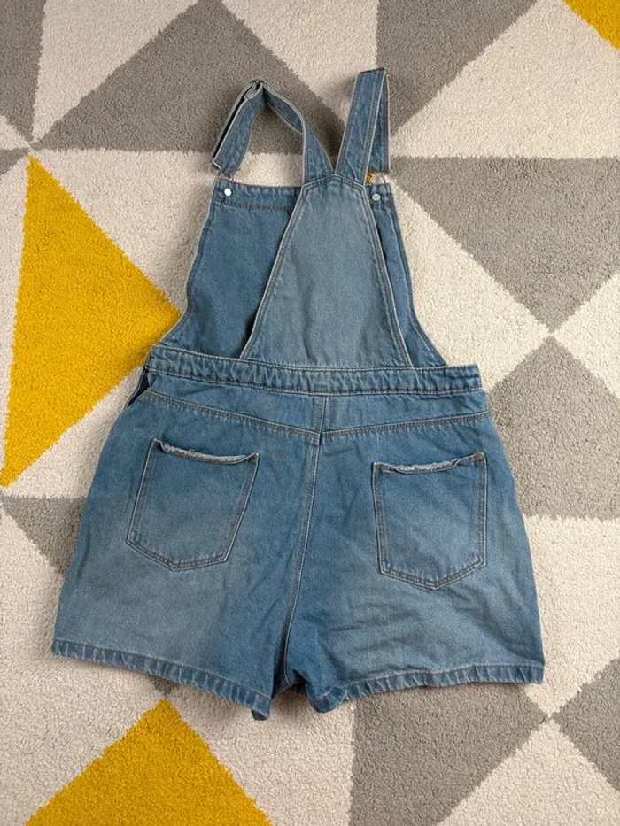 Combishort en jean Kiabi | Bleu jean | Taille 12 ans - photo numéro 2