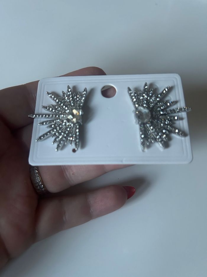 Boucles d’oreilles NEUVES avec étiquette couleur argenté - photo numéro 3