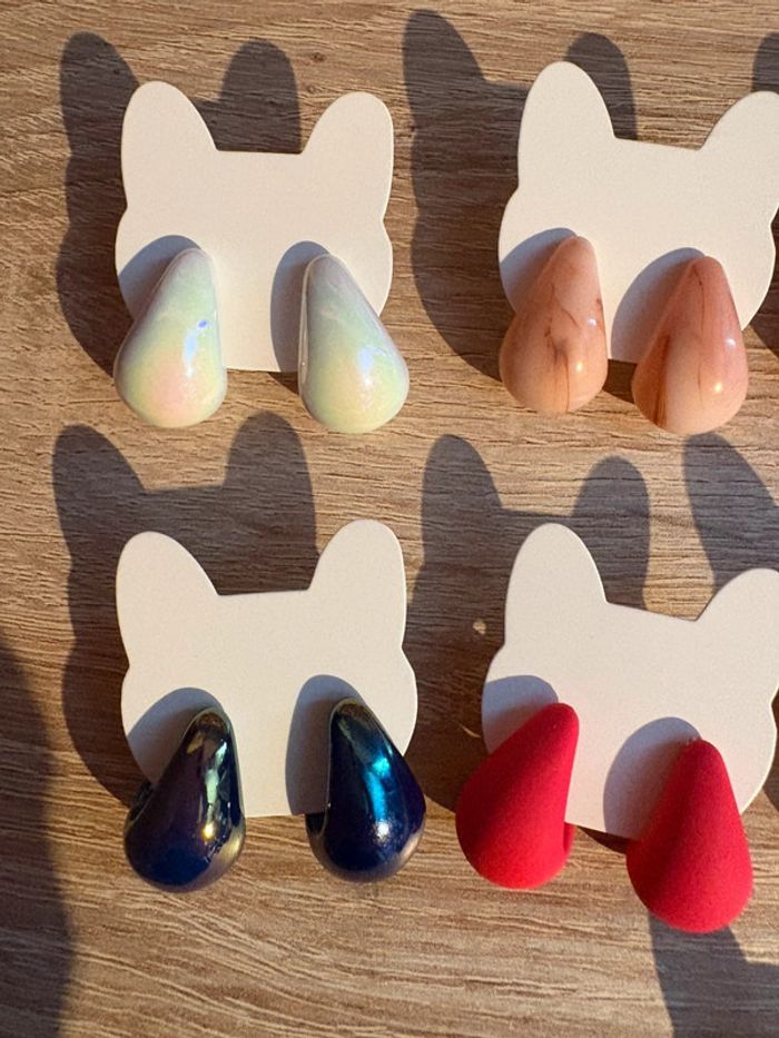 Boucles d’oreilles goutte d’eau - photo numéro 3