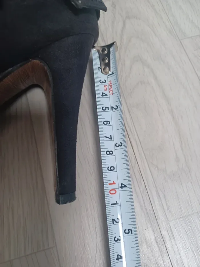 Chaussure à talon noire velour diamant jm diamant - photo numéro 12