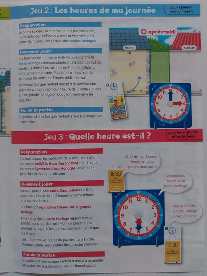 Jeu de société pour apprendre l'heure, complet et pas abîmé - photo numéro 9