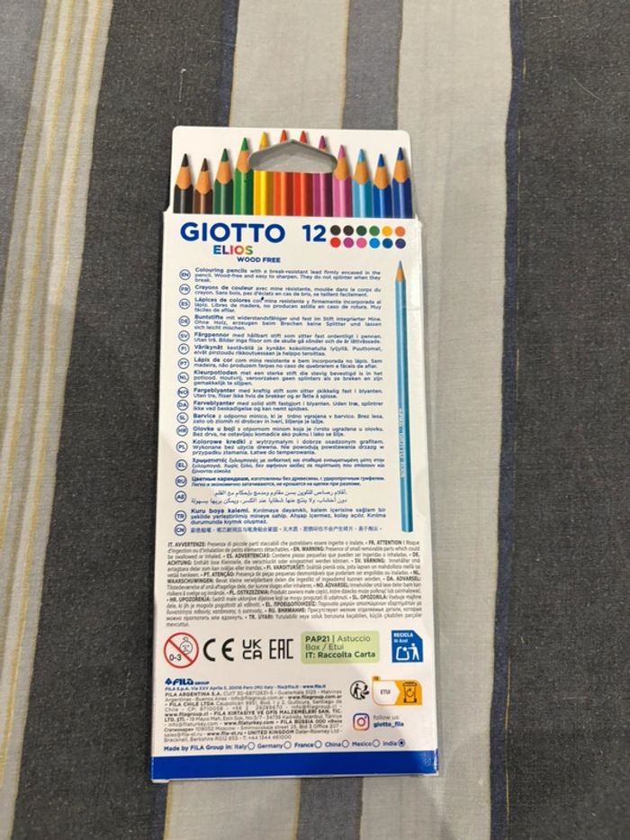 Boîte neuve de 12 crayons de couleur Giotto - photo numéro 2