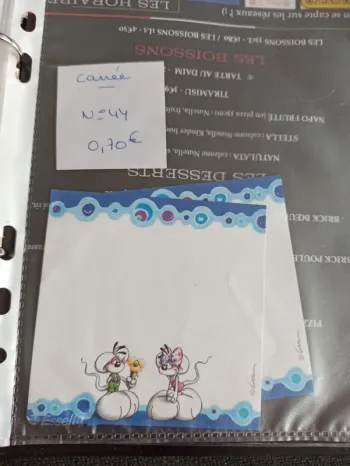 Feuille Diddl carrée 44 0,70€