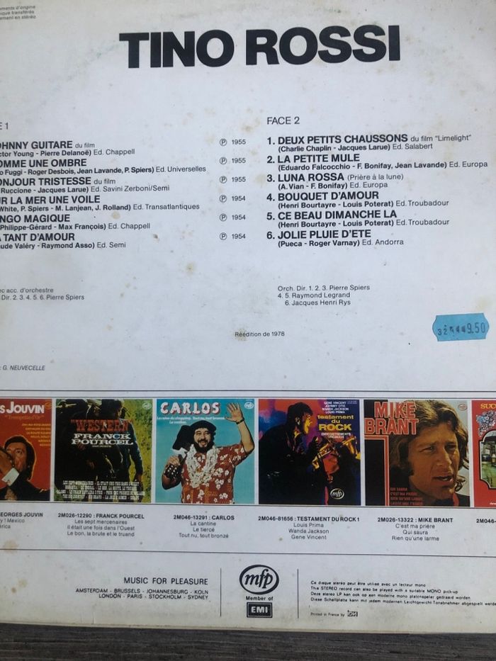 Vinyle 33t Tino rossi - photo numéro 2