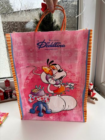 Grand sac XL en papier diddl - diddlina - pour offrir - vintage ancienne collection
