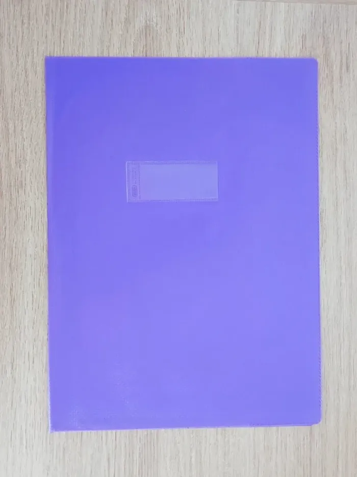 Lot 4 protège-cahier jaune violet noir vert / Elba - A4 - photo numéro 5
