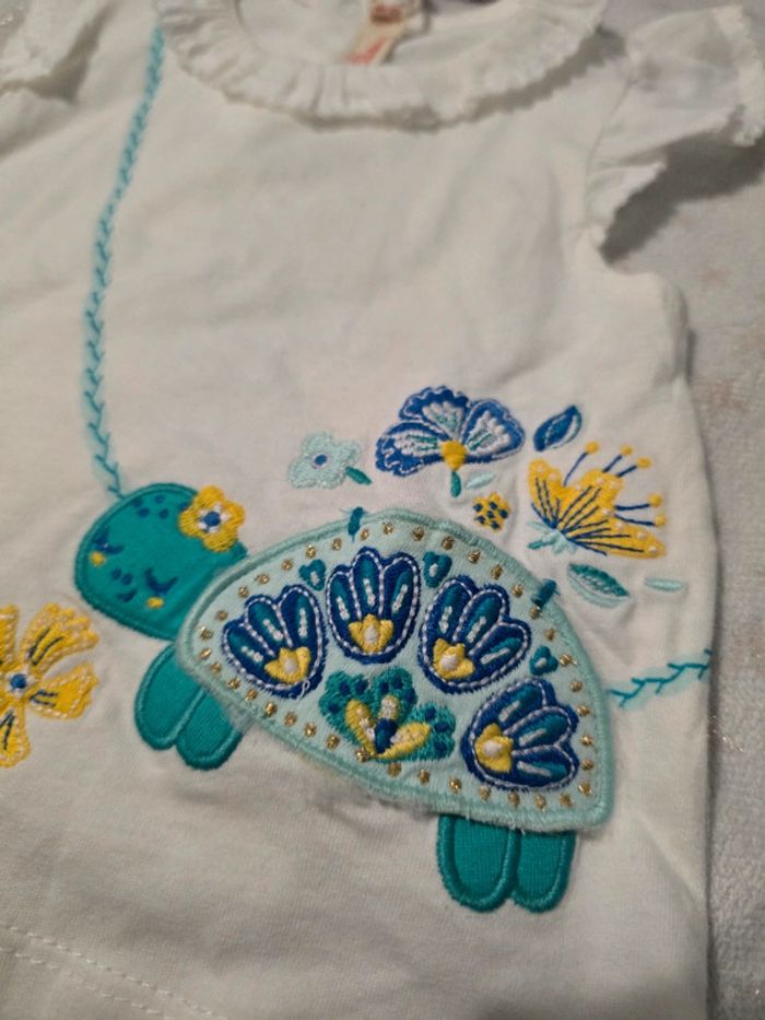 T-shirt bébé fille - DPAM - 6M - photo numéro 3