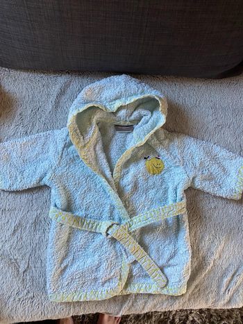 Peignoir de bain bébé 12mois 1 an Carré blanc