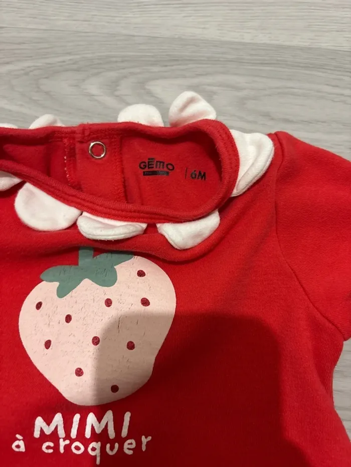Pyjama 6 mois fraise - photo numéro 2