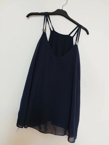 Top femme bleu perle