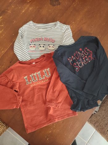Lot de 3 tee-shirts manches longues