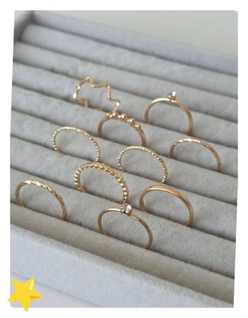 Lot 10 bague taille 17,3 lot B