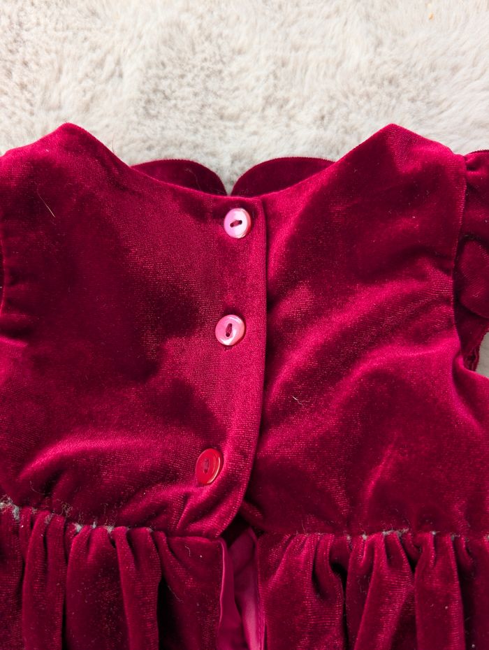 Robe velours bordeaux H&M 9-12 mois – col Claudine – excellente état - photo numéro 6