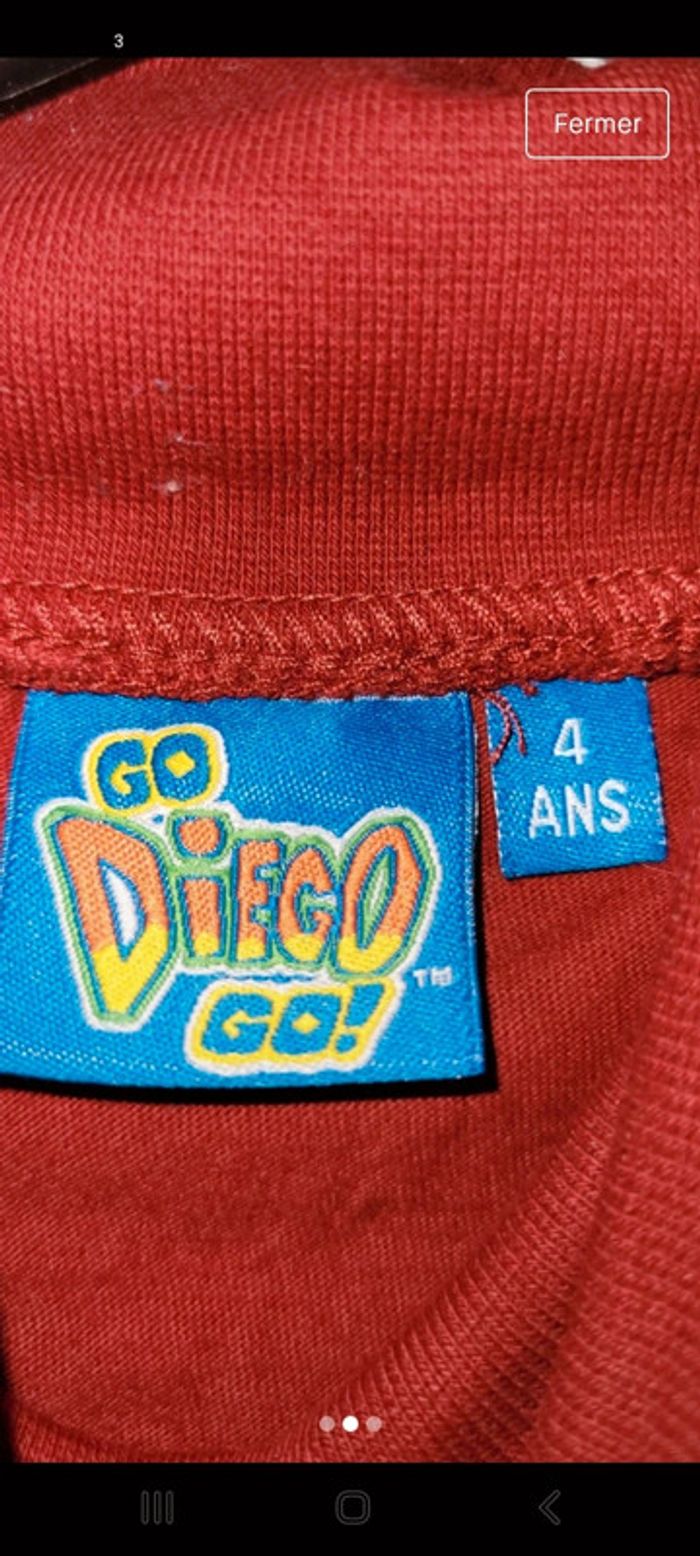 Tee-shirt manche longue col roulé diego garçon 4 ans - photo numéro 2