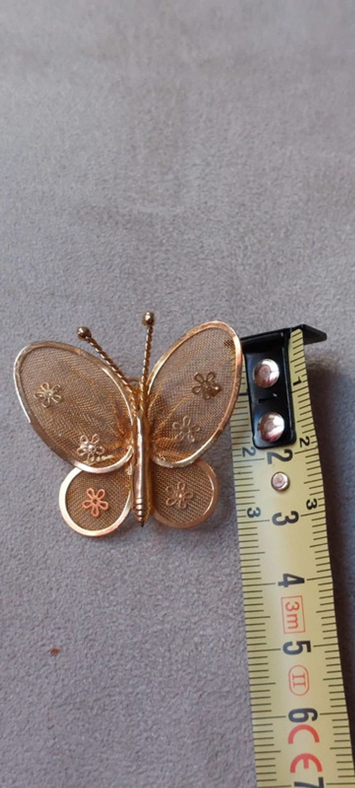 Broche pendentif papillon vintage - photo numéro 5