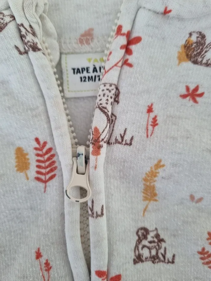 Gilet zippé renard 🦊 12M TAO - photo numéro 5