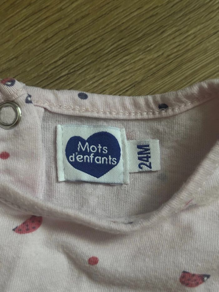 T-shirt rose Mots d’enfants - photo numéro 3