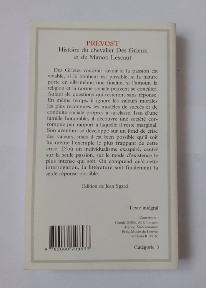 Prévost - Histoire du chevalier Des Grieux et de Manon Lescaut - photo numéro 2