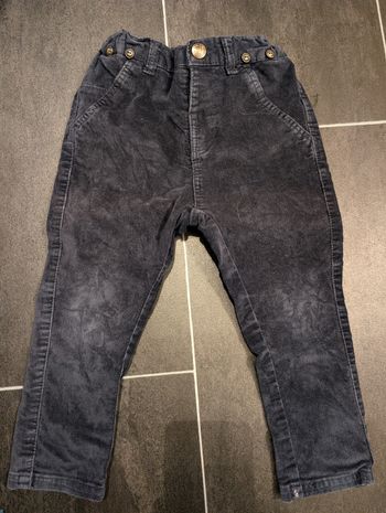 Pantalon velours bleu marine