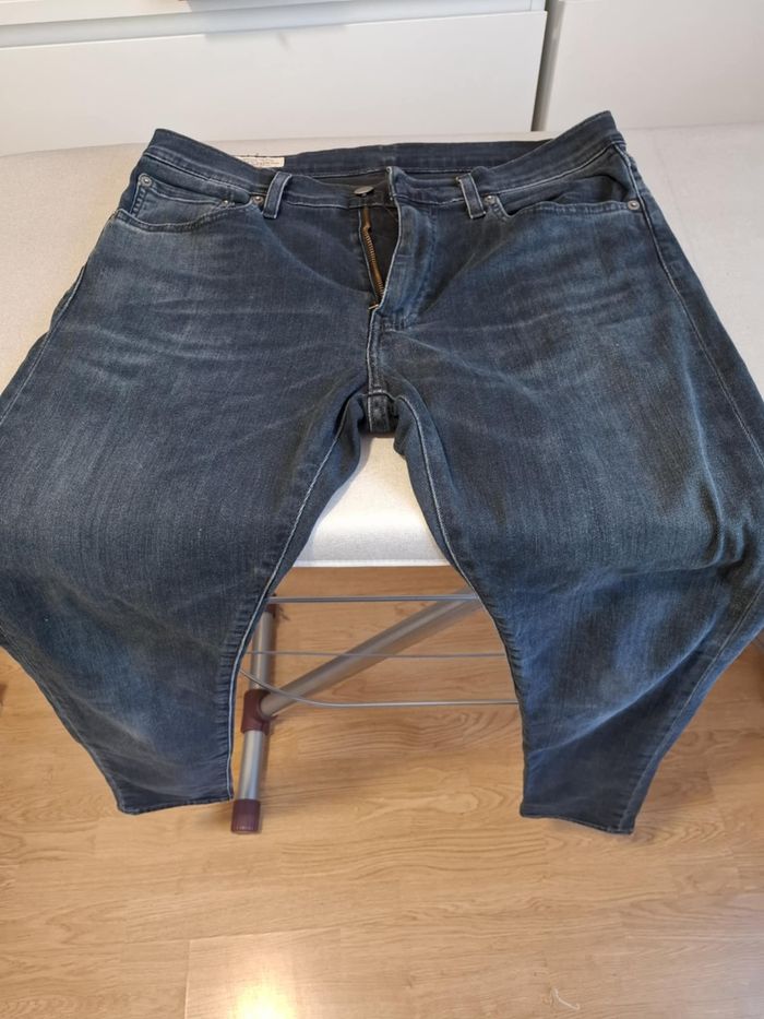 Beau jean homme Levi's 512 W 32 L 34 bleu brut très bon état - photo numéro 8
