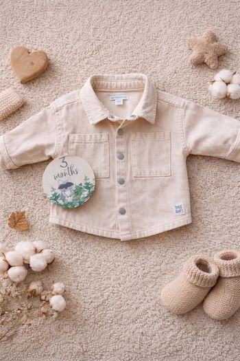 Veste en jeans beige