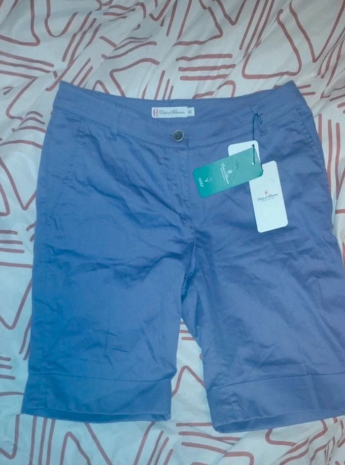 Pantacourt/Bermuda de Golf - Violet - Taille S/36 - Comte of Florence - photo numéro 2