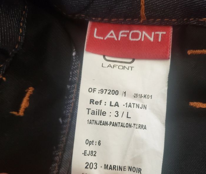 Lot 2 jeans de travail Lafont taille 48 - photo numéro 5